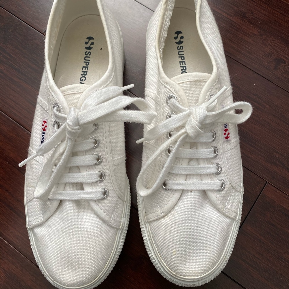 White Platform Superga Sneakers